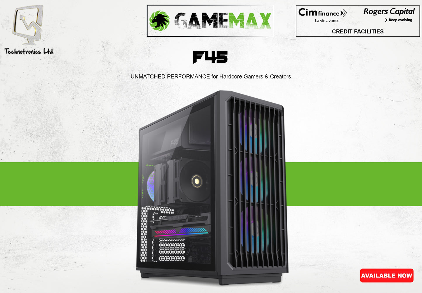 GameMax F45 Black Tower | Processor: Intel Core i5-14600KF |  RAM: 16GB DDR5 | Storage: 500GB NVMe SSD | Graphics: PNY RTX 5060 8GB