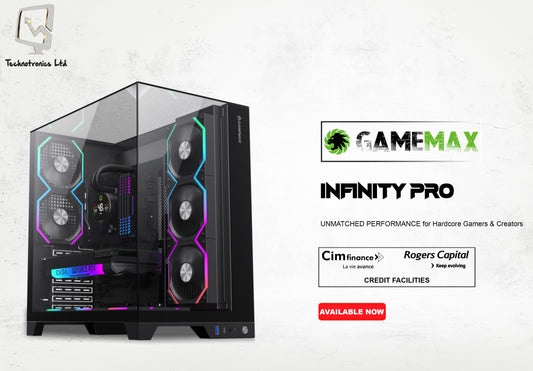GameMax Infinity Pro Tower | Processor: AMD Ryzen 7 7800X3D | RAM: 32GB TeamGroup RGB DDR5 | Storage: 1TB  NVMe  | Graphics Card: PNY GeForce RTX 5080 16GB