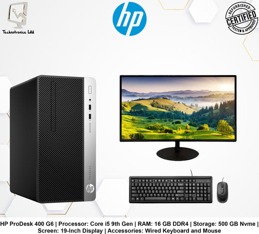 Renewed Complete Set – HP ProDesk 400 G6