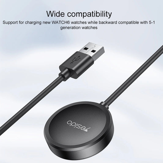 YESIDO : For Samsung Watch Yesido CA161 USB Magnetic Charger, Cable Length: 1m (Black)
