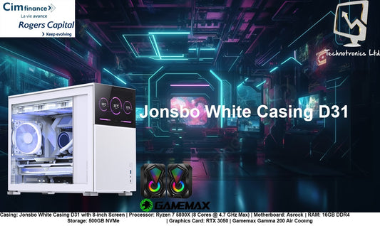 Jonsbo White Casing D31 | Ryzen 7 5800X | 16GB DDR4 | 500GB NVMe | Graphics Card: RTX 3050