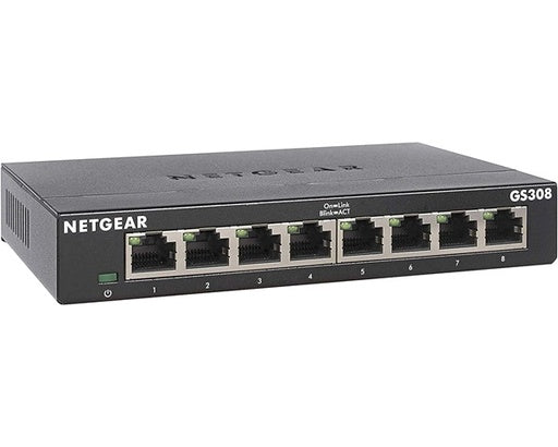 NETGEAR GS308 8-Port Gigabit Ethernet Unmanaged Essentials Switch