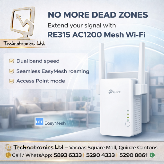 TP-Link RE315 AC1200 Mesh Wi-Fi Wireless Range Extender