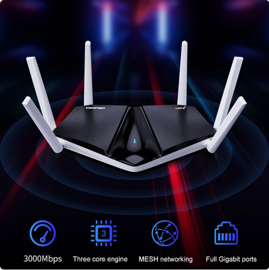 Wireless Routers, COMFAST CF-WR633AX 1800Mbps WiFi 6 Dual Band Gigabit Router