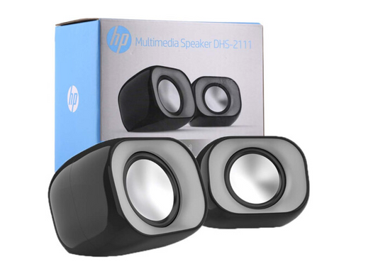 HP USB 2.0 P2 2x3W Black Speakers - DHS-2111-Computer Speakers