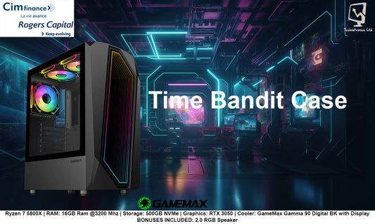 Time Bandit | Processor: Ryzen 7 5800X  | RAM: 16GB | Storage: 500GB NVMe | Graphics: RTX 3050