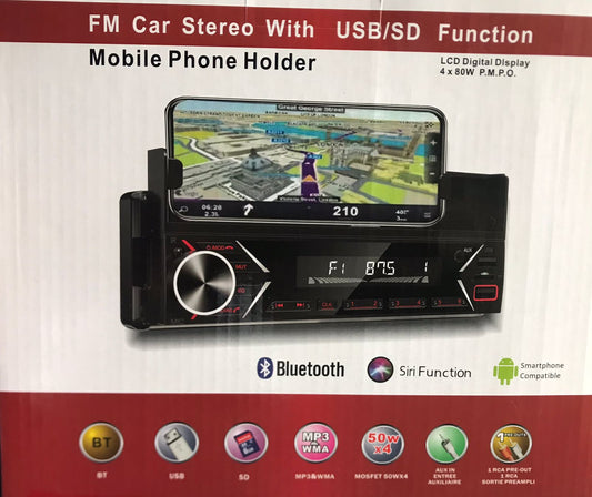 FM CAR STEREO, MOBILE PHONE HOLDER- Car Player