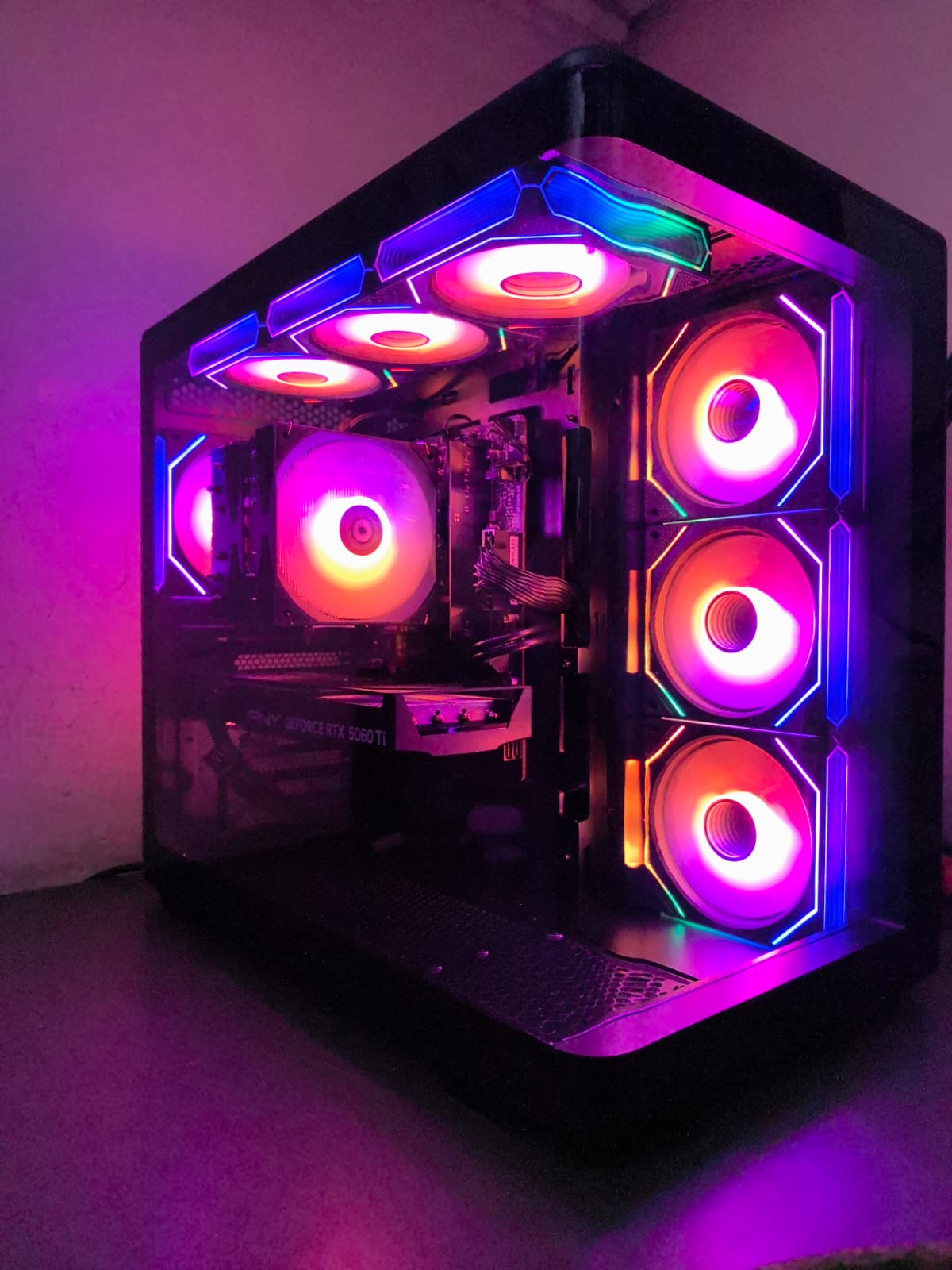 Cooler Master Elite 600 Gaming Tower | Processor: AMD Ryzen 7 8700F | RAM: 16GB DDR5 | Storage: 500GB NVMe SSD | Graphics Card: PNY RTX 5060 Ti