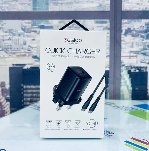 Yesido YC49 20W Quick Charger with cable