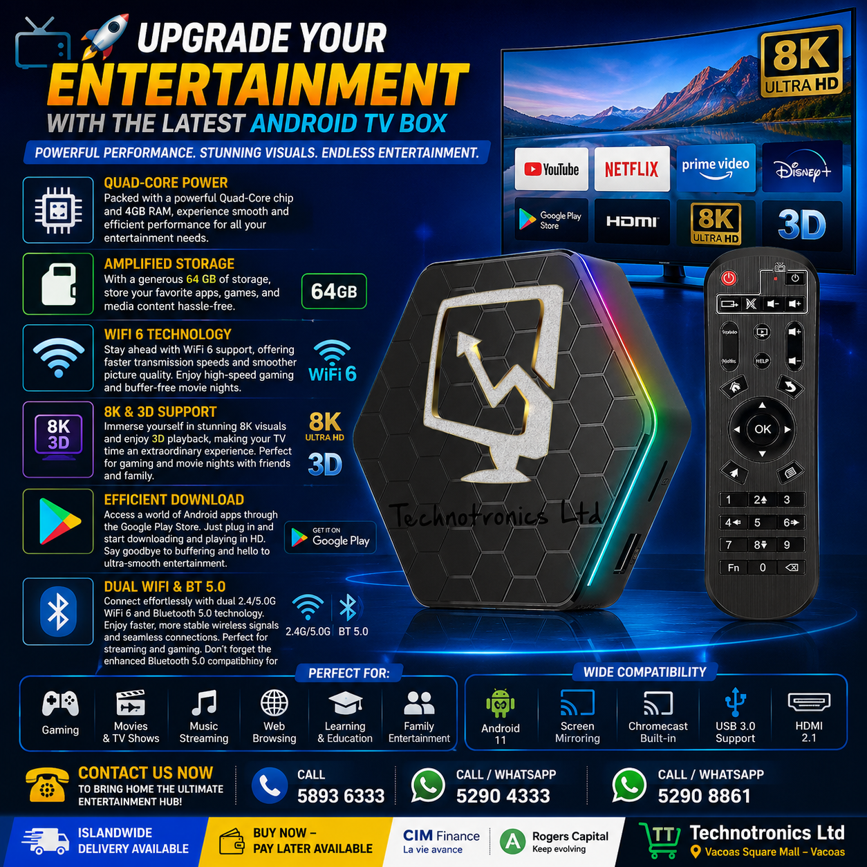 Android Box T95Z Plus 4GB Ram, 64 GB Storage