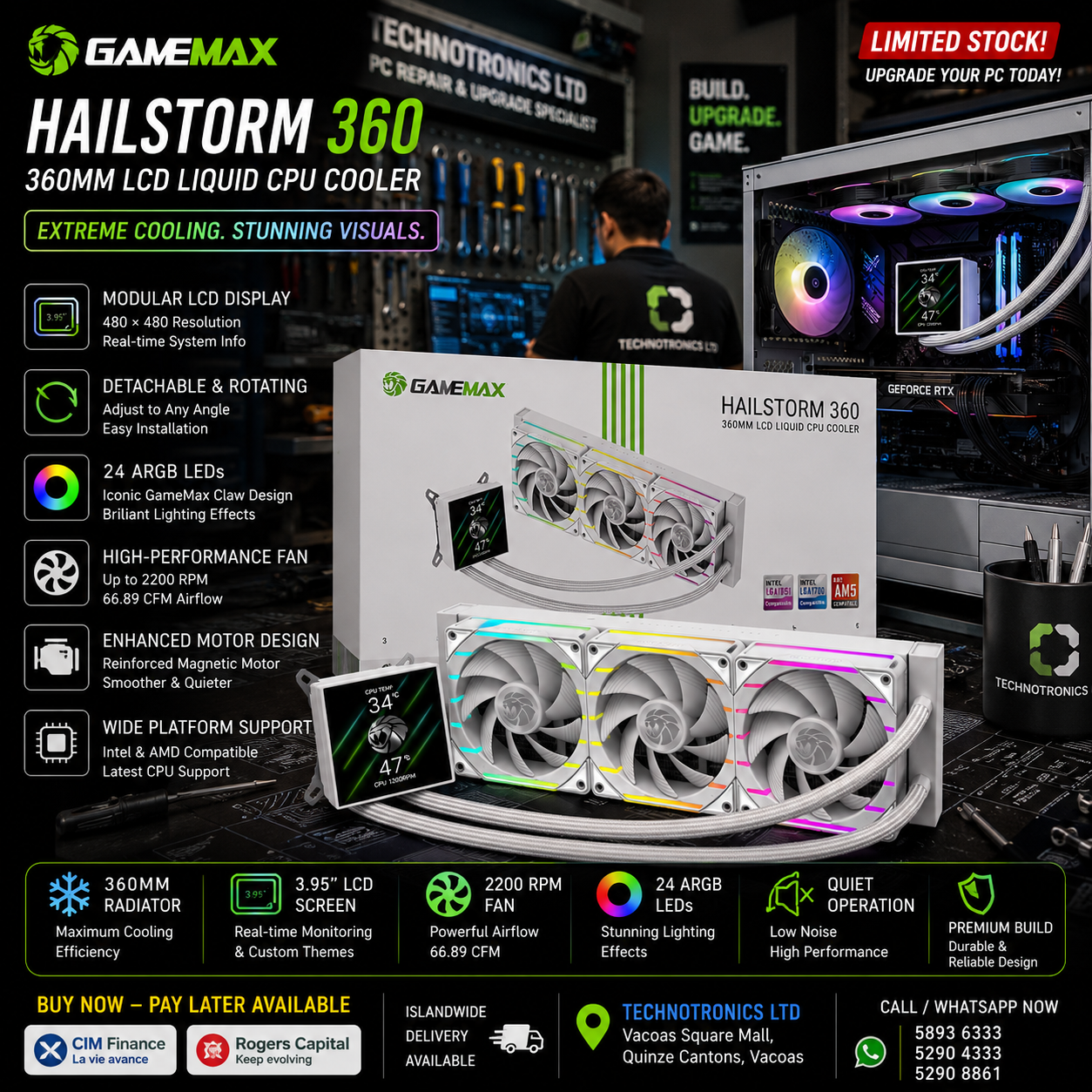 GAMEMAX HAILSTORM 360 WH Liquid Cooling