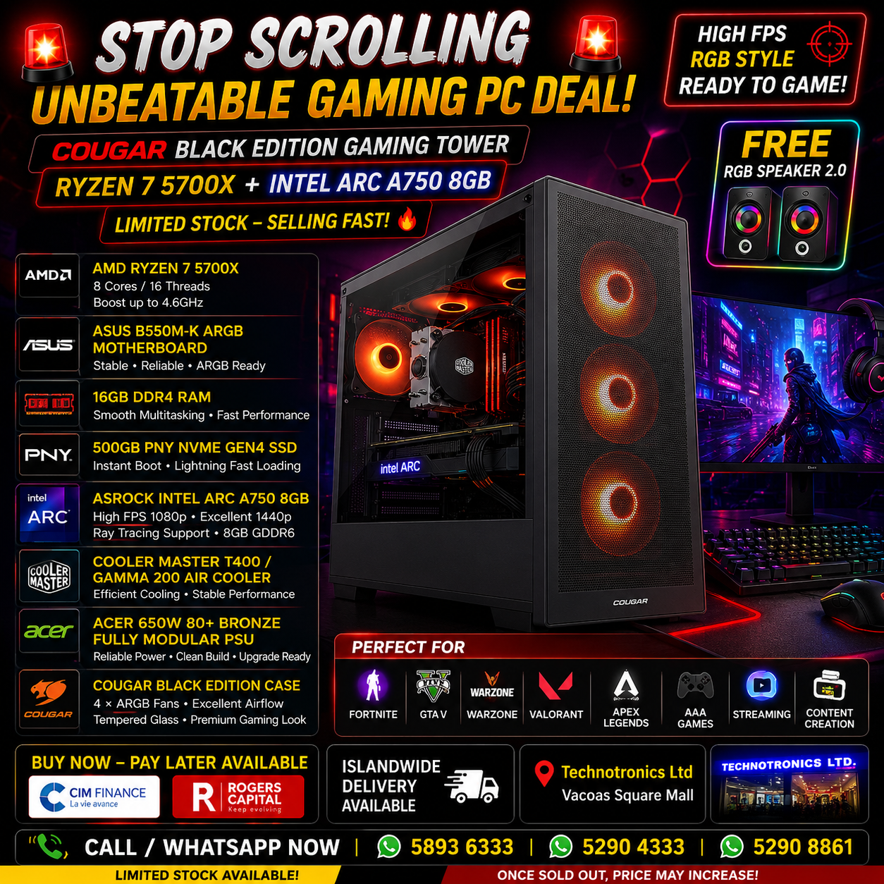 COUGAR BLACK EDITION GAMING TOWER
