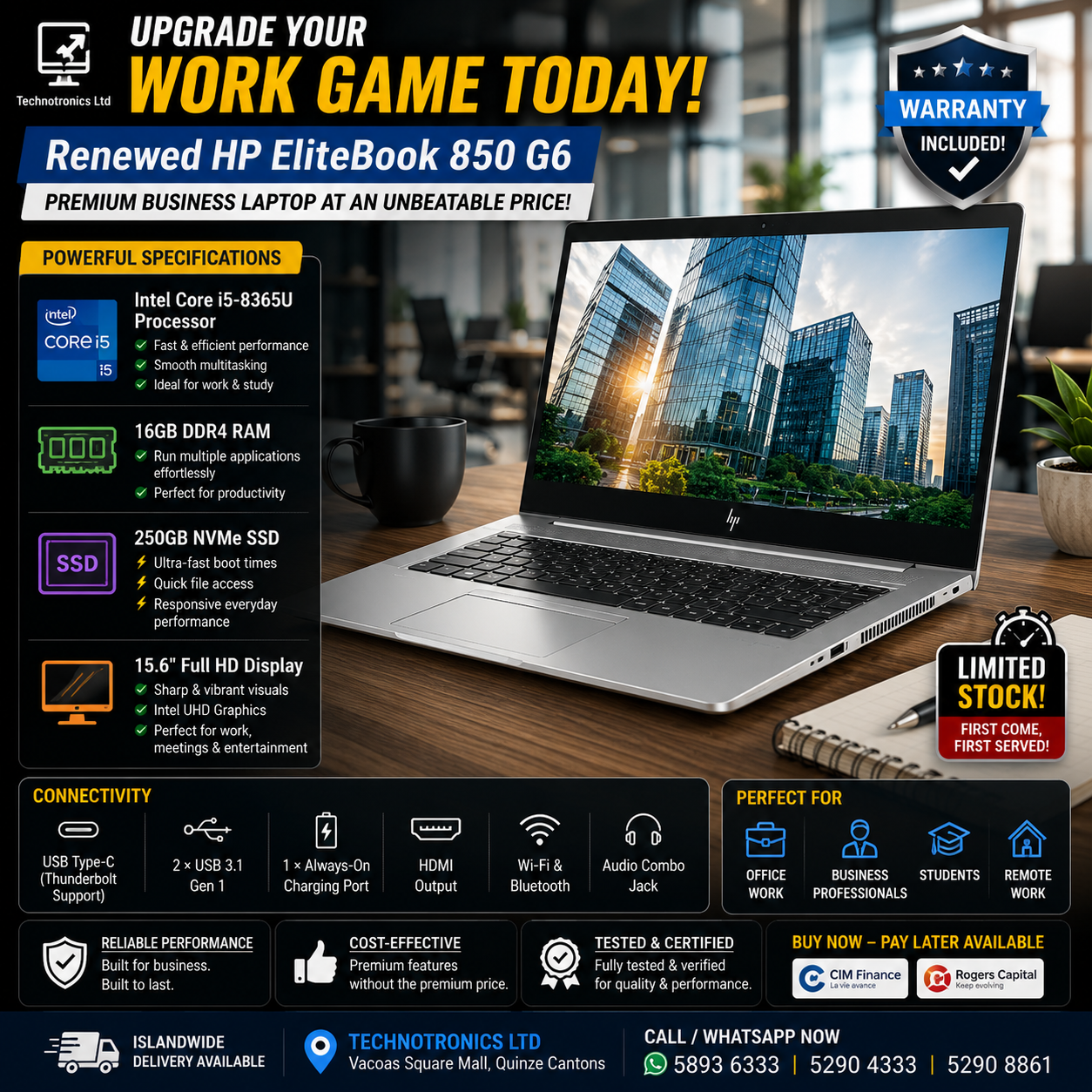 Renewed HP EliteBook 850 G6