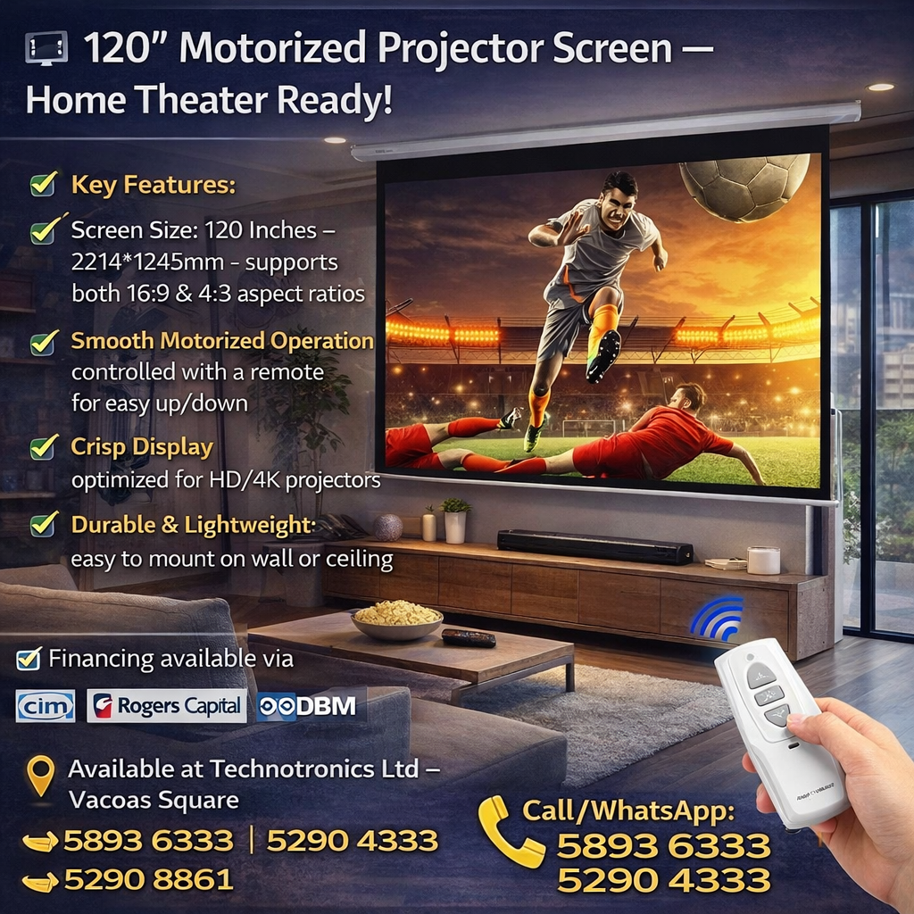 Motorized Projector Screen  120"(MA)