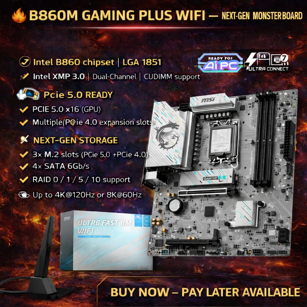 MSI B860M GAMING PLUS WIFI INTEL Motherboard