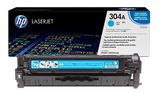 HP TONER CARTRIDGE CYAN 304 A/ CC531A