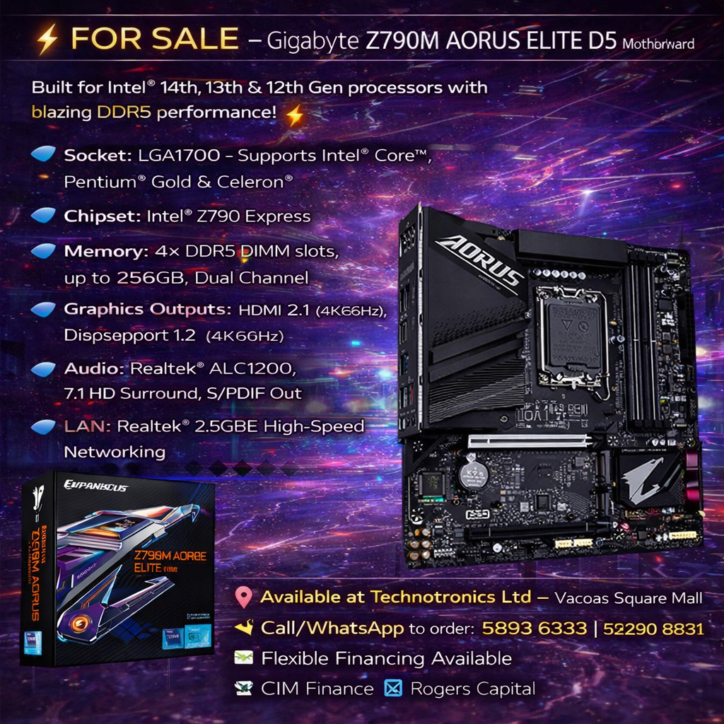 Gigabyte Z790M-AORUS-ELITE-D5 INTEL Motherboard