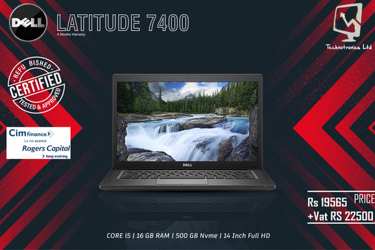 Dell LATITUDE 7400 | CORE i5 | 16 GB RAM | 500 GB Nvme | 14 Inch Full HD