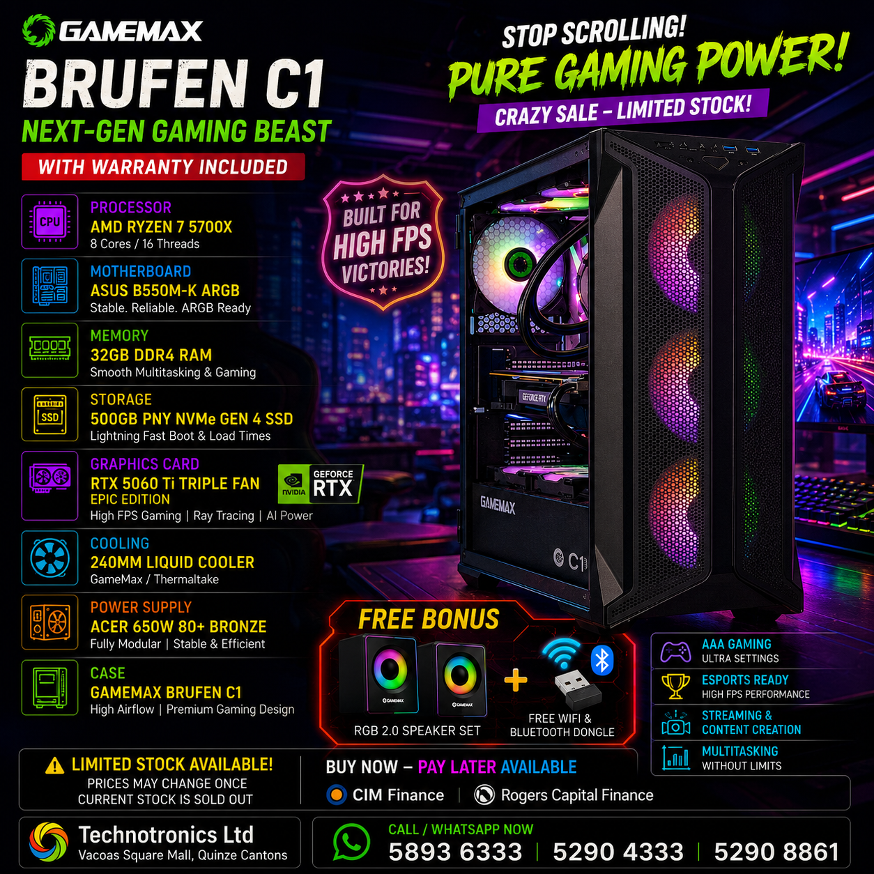 GAMEMAX BRUFEN C1 GAMING PC