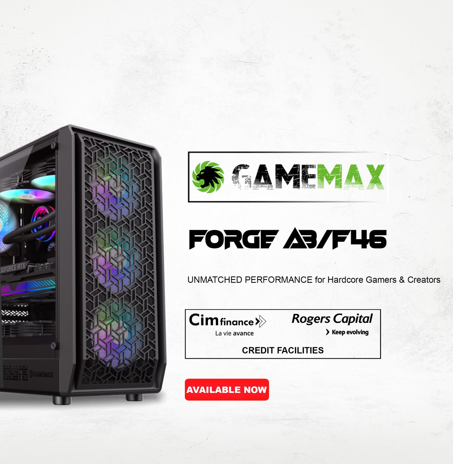 GameMax Forge  Tower | Processor: Intel Core i5-10500 | RAM: 16GB DDR4 | Storage: 250 GB NVMe SSD | Graphics: AMD Radeon RX 590 8GB