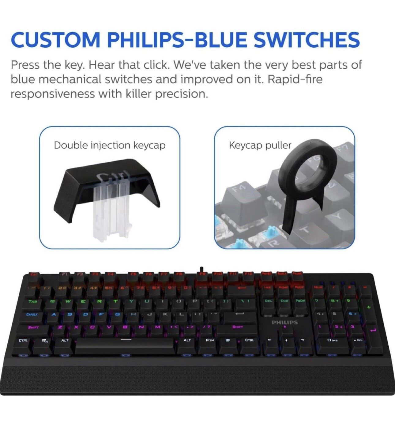 Philips G403 Corded Mechanical LED Gaming Keyboard G403