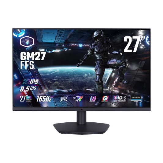 Cooler Master GM27-FFS 27” Gaming Monitor – FHD (1920x1080), 165Hz, 0.5ms MPRT, IPS Panel, Dynamic Overdrive, Adaptive Sync, 2x DisplayPort 1.4, 2x HDMI 2.0