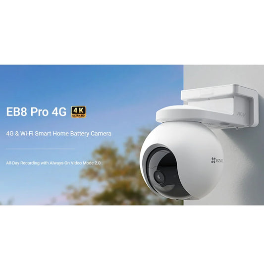 Ezviz Camera EB8 Pro 4G 4K - 4G & Wi-Fi Smart Home Battery Camera