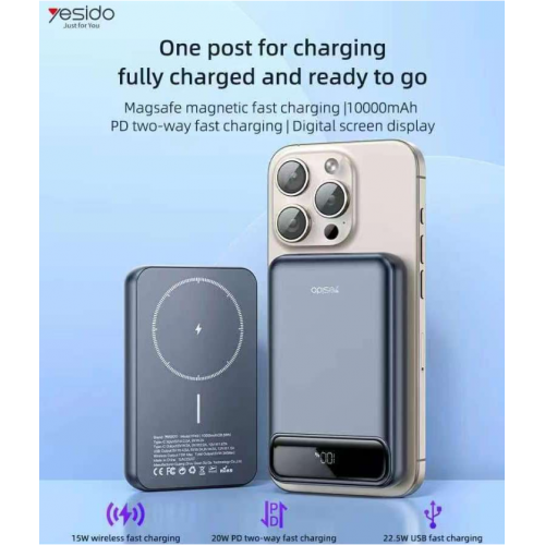 YESIDO POWER BANK YP49 with Wireless Charging