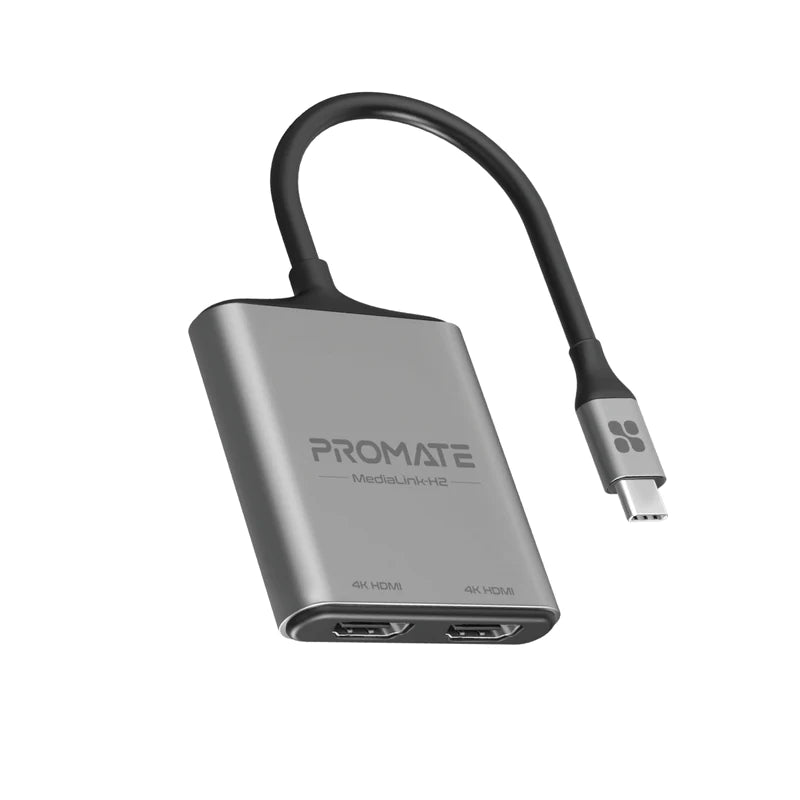 4K High Definition USB-C to Dual HDMI Adapter-MediaLink-H2