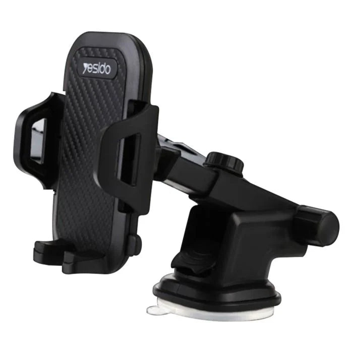 Yesido C23 Universal Car Mobile Holder Adjustable Automatic Clip Stand Dashboard Windshield GPS Car Mount Bracket Sucker Mobile Phone Holder Mobile Support