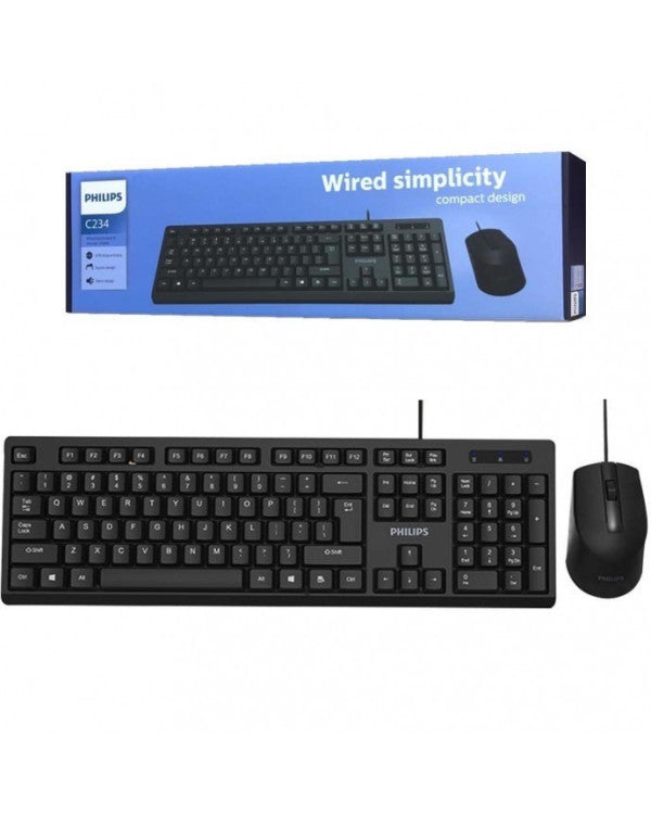 Philips SPT6234 Combo Wired keyboard mouse