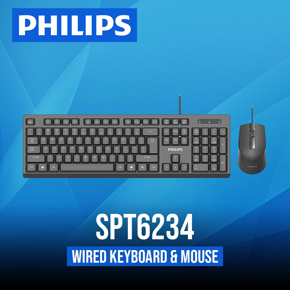 Philips SPT6234 Combo Wired keyboard mouse